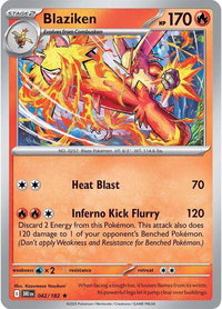 Blaziken - 042/182 - SV10: Destined Rivals (DRI) #042/182 - Rare Pokémon Trading Card