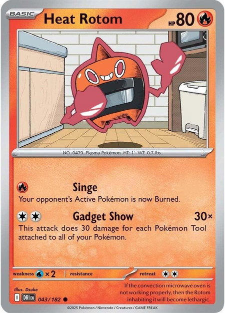 Heat Rotom trading card from SV10: Destined Rivals Heat Rotom - SV10: Destined Rivals Pokémon trading card