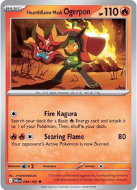 Hearthflame Mask Ogerpon - SV10: Destined Rivals (DRI) #044/182 - Uncommon Pokémon Trading Card