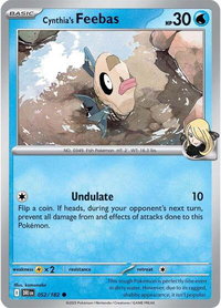 Cynthia's Feebas - SV10: Destined Rivals (DRI) #052/182 - Common Pokémon Trading Card