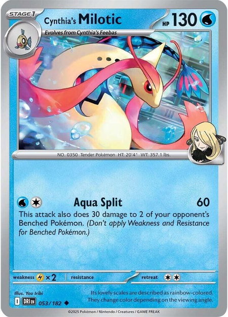 Cynthia's Milotic - SV10: Destined Rivals Pokémon trading card