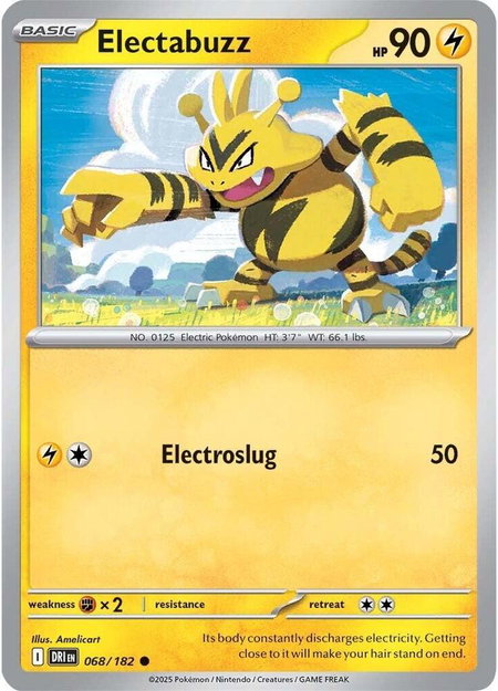 Electabuzz trading card from SV10: Destined Rivals Electabuzz - SV10: Destined Rivals Pokémon trading card