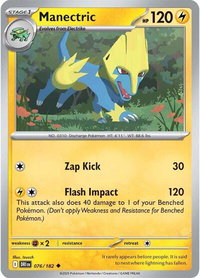 Manectric - SV10: Destined Rivals (DRI) #076/182 - Uncommon Pokémon Trading Card
