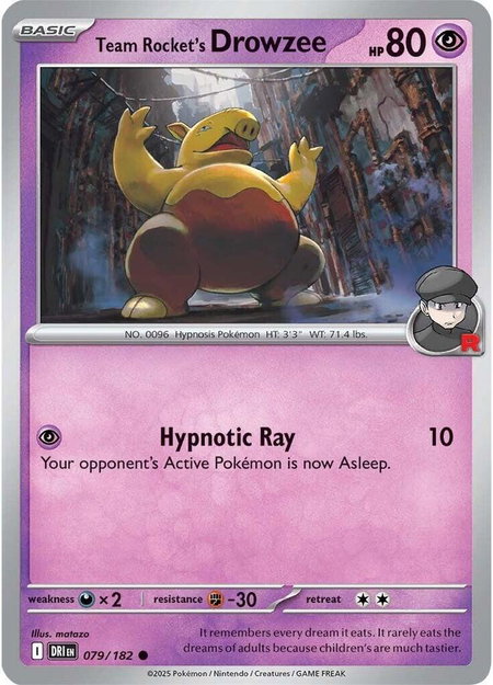 Team Rocket's Drowzee - SV10: Destined Rivals Pokémon trading card