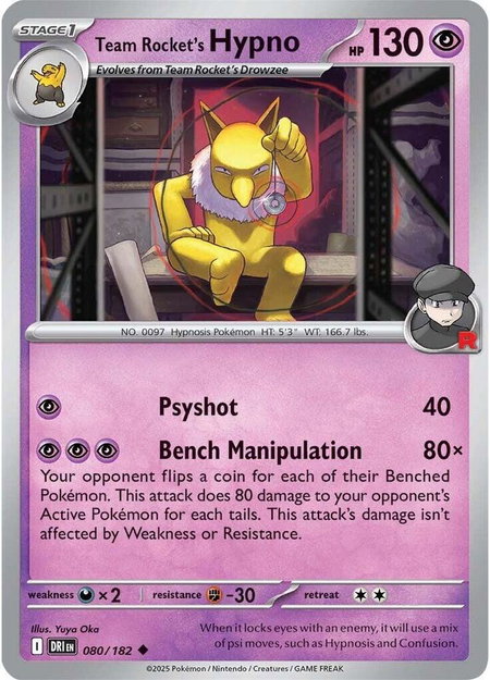 Team Rocket's Hypno - SV10: Destined Rivals Pokémon trading card