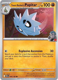 Team Rocket's Pupitar - SV10: Destined Rivals (DRI) #095/182 - Common Pokémon Trading Card