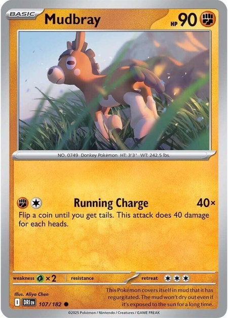 Mudbray - SV10: Destined Rivals Pokémon trading card