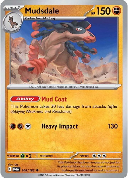 Mudsdale - SV10: Destined Rivals Pokémon trading card