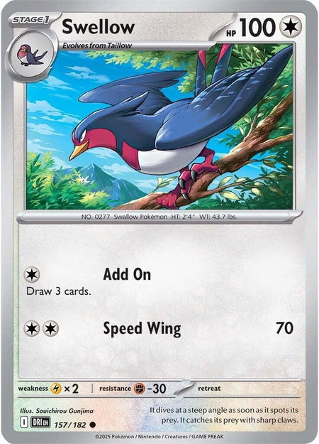 Swellow - SV10: Destined Rivals Pokémon trading card