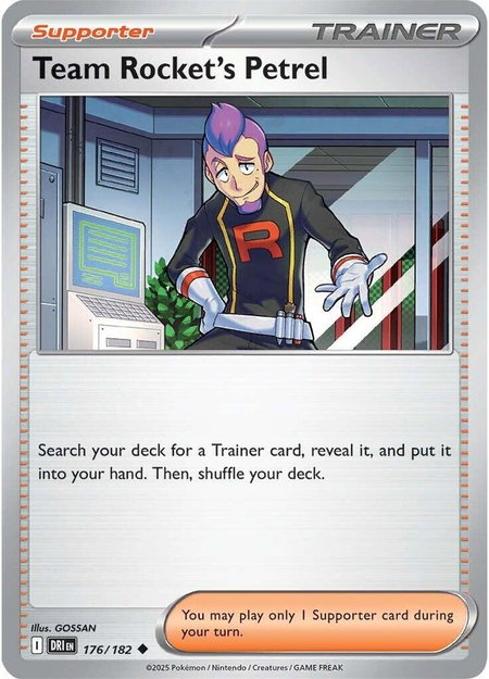 Team Rocket's Petrel - 176/182 - SV10: Destined Rivals Pokémon trading card