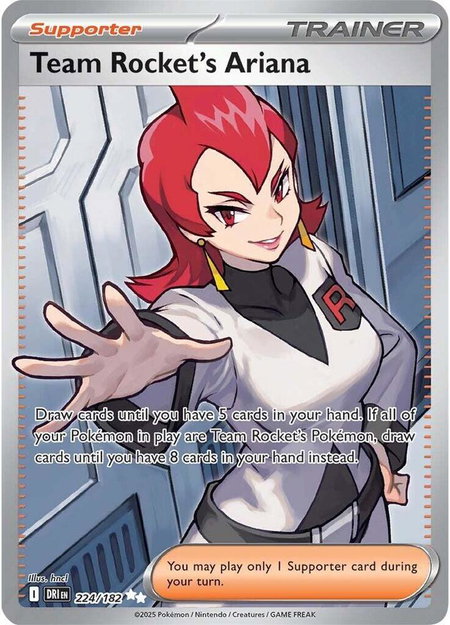Team Rocket's Ariana - 224/182 - SV10: Destined Rivals Pokémon trading card