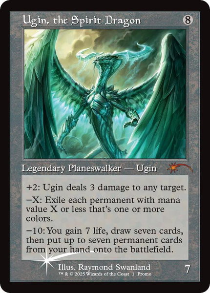 Ugin, the Spirit Dragon (Retro Frame) trading card from MagicFest Cards Ugin, the Spirit Dragon (Retro Frame) - MagicFest Cards Magic: The Gathering trading card