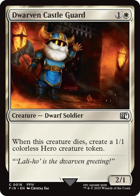 Dwarven Castle Guard - FINAL FANTASY Magic: The Gathering trading card