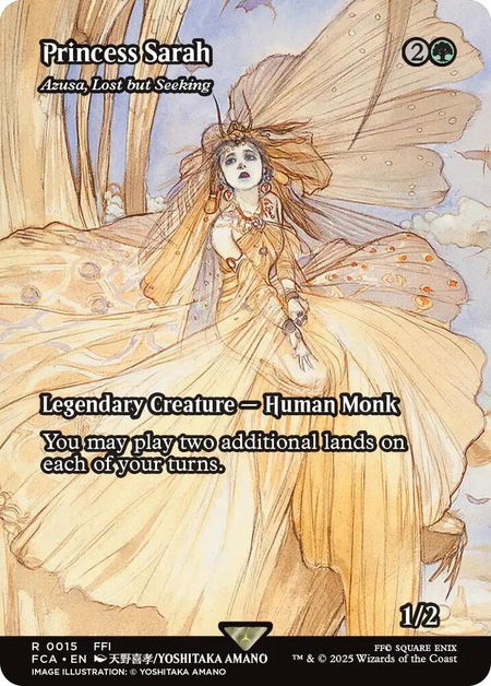 Princess Sarah - Azusa, Lost but Seeking (Showcase) - FINAL FANTASY: Through the Ages Magic: The Gathering trading card
