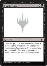 Tax Sweeper - Un-Known Event Playtest Cards  #null - Uncommon Magic: The Gathering Trading Card