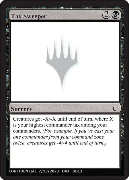Tax Sweeper - Un-Known Event Playtest Cards Magic: The Gathering trading card