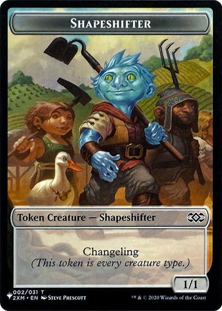Shapeshifter // Dog Double-Sided Token - The List Reprints Magic: The Gathering trading card