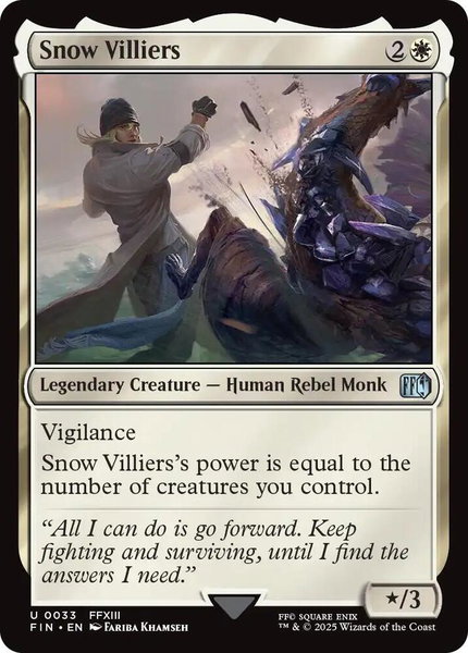 Snow Villiers trading card from FINAL FANTASY Snow Villiers - FINAL FANTASY Magic: The Gathering trading card