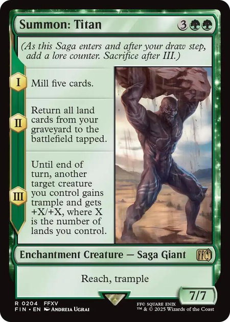 Summon: Titan - FINAL FANTASY Magic: The Gathering trading card