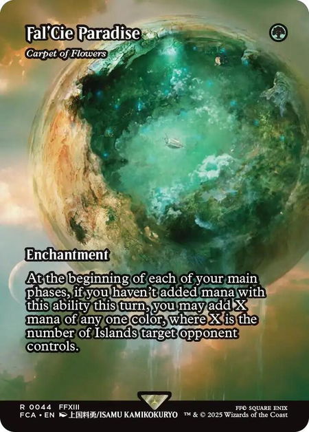 Fal'Cie Paradise - Carpet of Flowers (Showcase) - FINAL FANTASY: Through the Ages Magic: The Gathering trading card