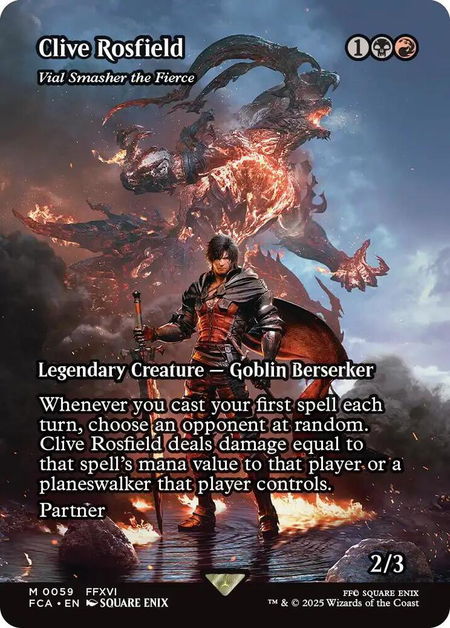 Clive Rosfield - Vial Smasher the Fierce (Showcase) - FINAL FANTASY: Through the Ages Magic: The Gathering trading card