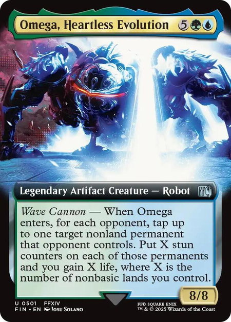 Omega, Heartless Evolution (Extended Art) - FINAL FANTASY Magic: The Gathering trading card