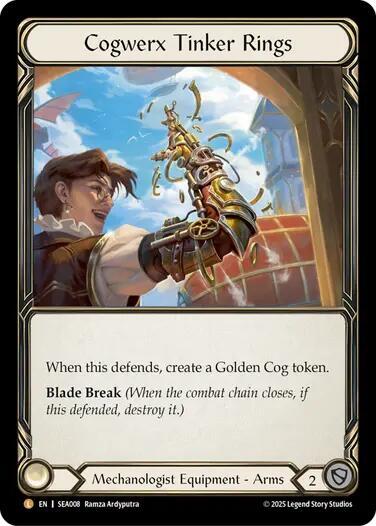 Cogwerx Tinker Rings trading card from High Seas Cogwerx Tinker Rings - High Seas Flesh and Blood trading card