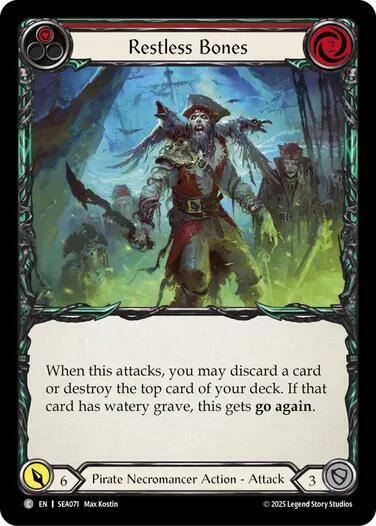 Restless Bones (Red) - High Seas Flesh and Blood trading card