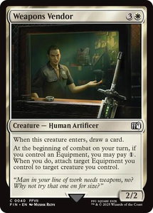 Weapons Vendor - FINAL FANTASY (FIN) #40 - Common Magic: The Gathering Trading Card