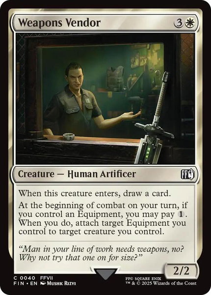 Weapons Vendor - FINAL FANTASY Magic: The Gathering trading card