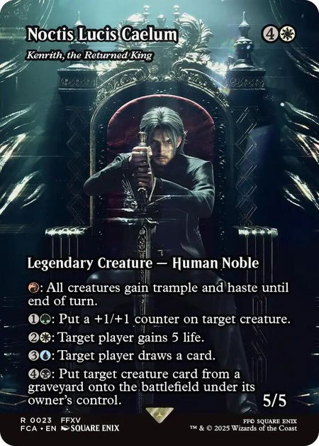 Noctis Lucis Caelum - Kenrith, the Returned King (Showcase) - FINAL FANTASY: Through the Ages Magic: The Gathering trading card