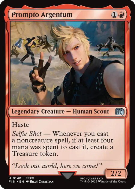 Prompto Argentum - FINAL FANTASY Magic: The Gathering trading card