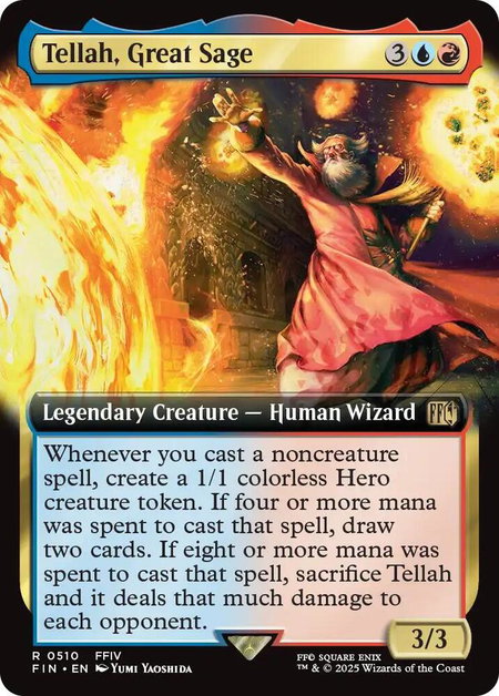 Tellah, Great Sage (Extended Art) - FINAL FANTASY Magic: The Gathering trading card