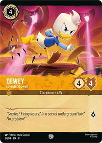 Dewey - Lovable Showoff (Foil) - Reign of Jafar (8) #2/204 - Common Disney Lorcana Trading Card