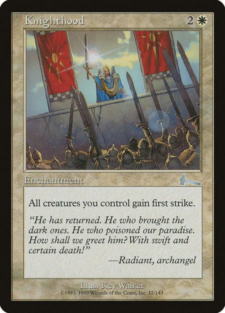 Knighthood - Urza's Legacy Magic: The Gathering trading card