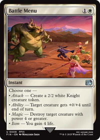 Battle Menu - FINAL FANTASY (FIN) #9 - Uncommon Magic: The Gathering Trading Card