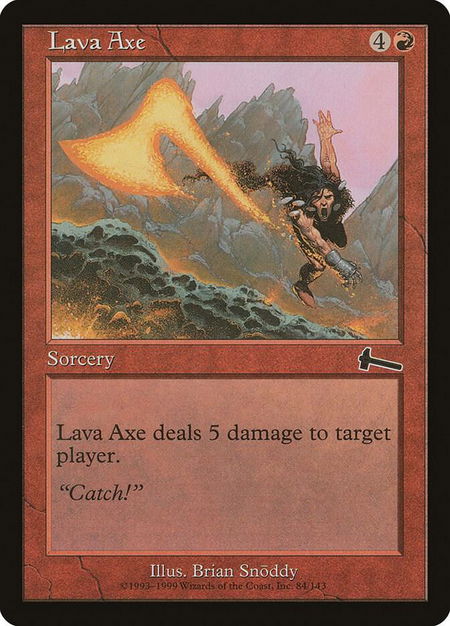 Lava Axe - Urza's Legacy Magic: The Gathering trading card