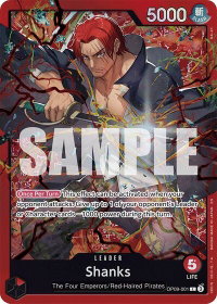 Shanks (Reprint) - Starter Deck 23: RED Shanks (ST-23) #OP09-001 - Leader One Piece Trading Card