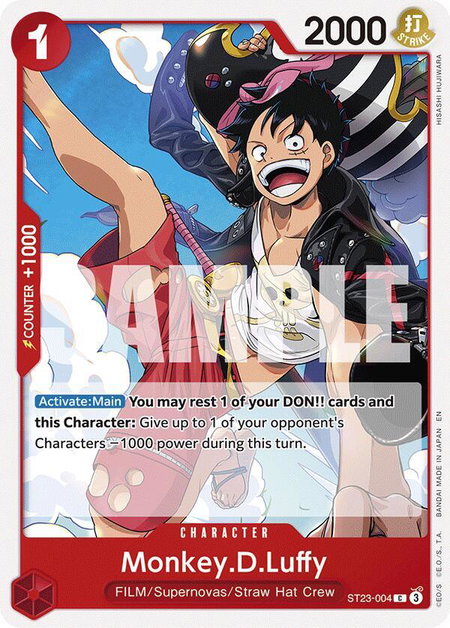 Monkey.D.Luffy trading card from Starter Deck 23: RED Shanks Monkey.D.Luffy - Starter Deck 23: RED Shanks One Piece trading card
