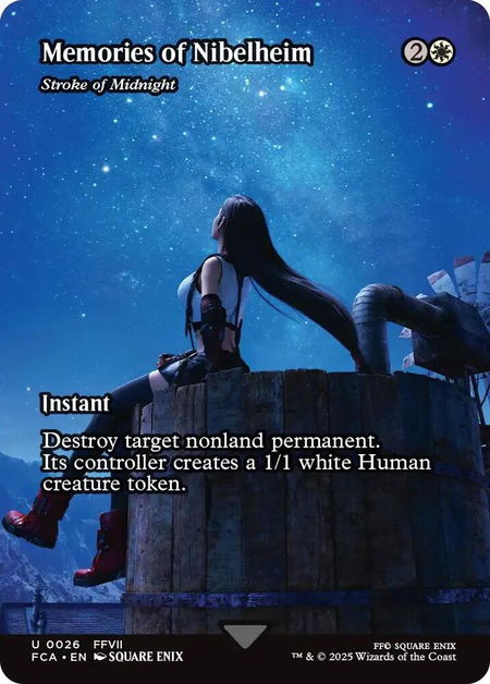 Memories of Nibelheim - Stroke of Midnight (Showcase) - FINAL FANTASY: Through the Ages Magic: The Gathering trading card