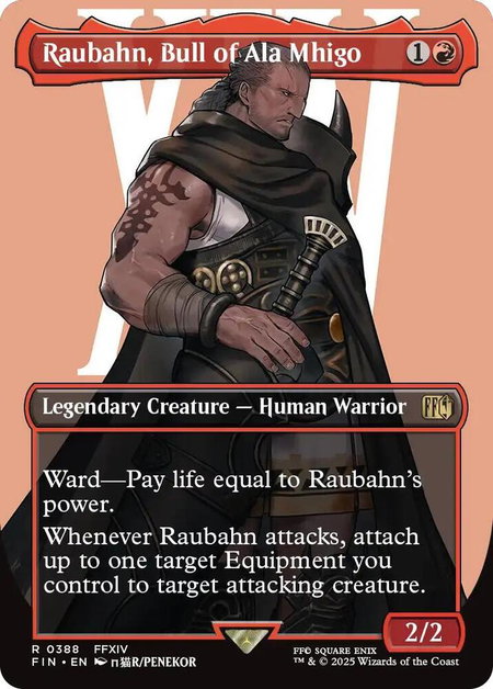 Raubahn, Bull of Ala Mhigo (Borderless) - FINAL FANTASY Magic: The Gathering trading card