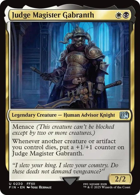 Judge Magister Gabranth - FINAL FANTASY Magic: The Gathering trading card