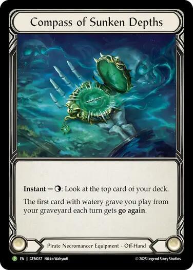 Compass of Sunken Depths - GEM Pack 2 Flesh and Blood trading card