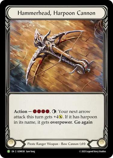 Hammerhead, Harpoon Cannon - GEM Pack 2 Flesh and Blood trading card