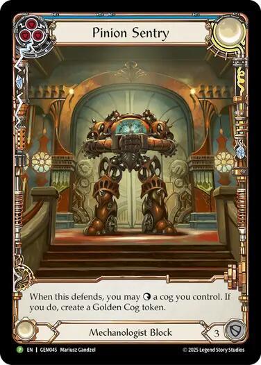 Pinion Sentry - GEM Pack 2 Flesh and Blood trading card