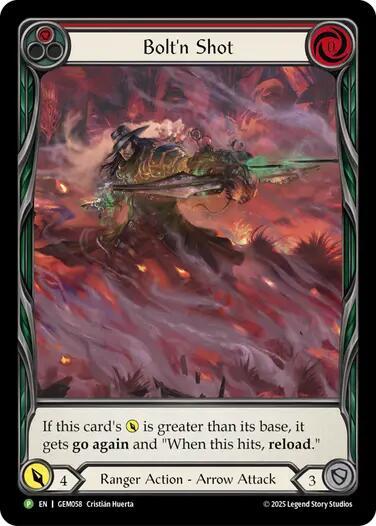 Bolt'n Shot (Red) - GEM Pack 2 Flesh and Blood trading card