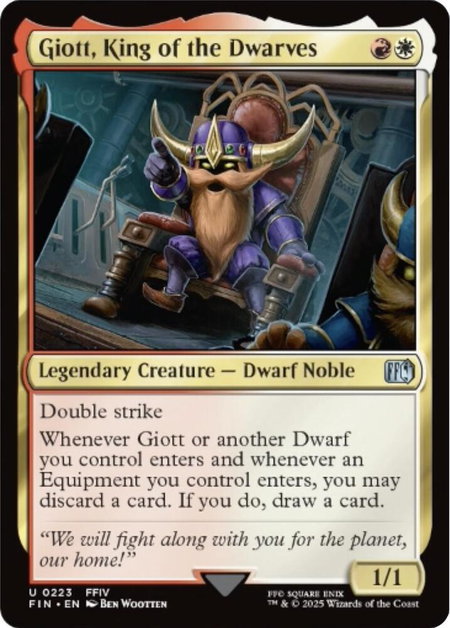 Giott, King of the Dwarves - FINAL FANTASY Magic: The Gathering trading card