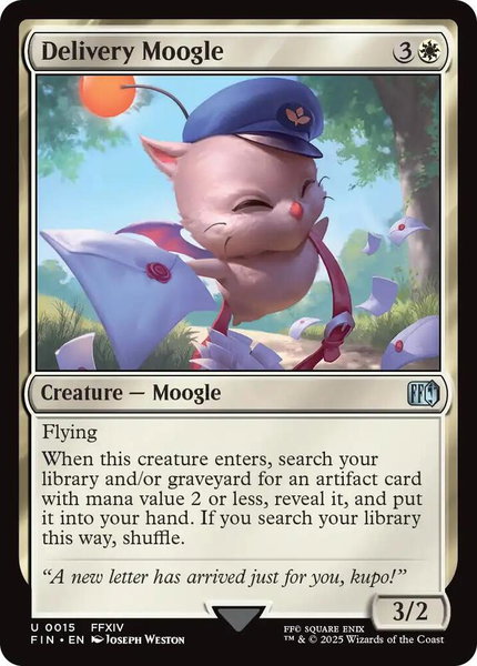 Delivery Moogle trading card from FINAL FANTASY Delivery Moogle - FINAL FANTASY Magic: The Gathering trading card