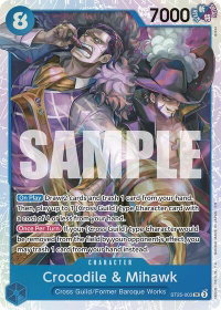 Crocodile & Mihawk - Starter Deck 25: BLUE Buggy (ST-25) #ST25-003 - Super Rare One Piece Trading Card