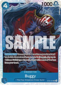 Buggy - Starter Deck 25: BLUE Buggy (ST-25) #ST25-004 - Super Rare One Piece Trading Card
